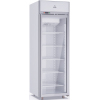 Шкаф холодильный,  500л, 1 дверь стекло правая, 5 полок, ножки, +1/+10С, дин.охл., белый, канапе LED, рамы двери и канапе серые