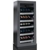 Шкаф холодильный для вина,  36бут., 1 дверь стекло, 6 ящиков, ножки, +4/+8С, стат.охл., LED, черный полуглянец, R290, рама черная