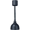 Лампа-мармит подвесная, абажур D241мм черный, шнур регулируемый черный, лампа прозрачная без покрытия